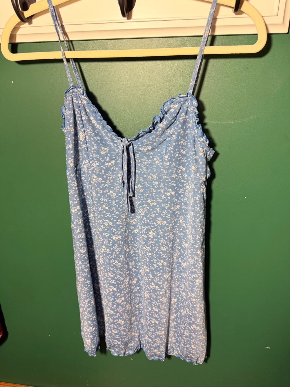 American Eagle Outfitters Blue Floral Mini Slip Dress